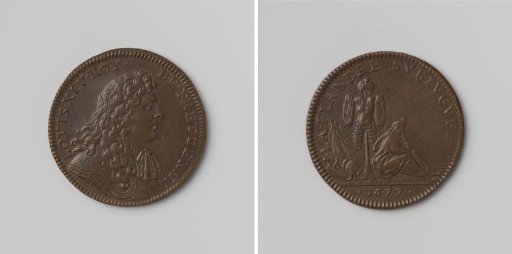 Submission of Flanders, commemorative medal struck in honor of Louis XIV, King of France