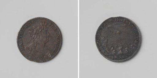 Peace of Nijmegen, calculation medal struck in honor of Maria Theresa, Queen of France