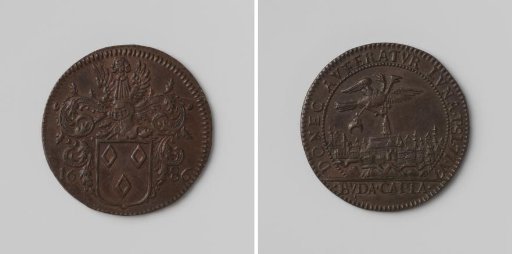 Capture of Buda, commemorative medal struck by Jacques Louis Madoets, magistrate of the treasury of Brussels