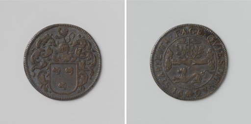 Peace of Rijswijk, calculation medal by Jean Baptiste de Leeuw, magistrate of the treasury of Brussels