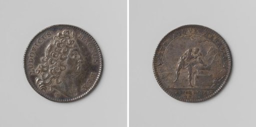 Beginning of peace negotiations, counter-strike medal struck by order of the royal treasury, in honor of Louis XIV, King of France