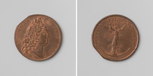 Armistice between England and France, counter struck in honor of Louis XIV, King of France