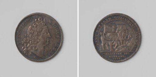 Conquest of Douai, Quesnoy and Bouchain, commemorative medal struck in honor of Louis XIV, King of France