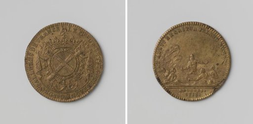 Armistice between England and France, commemorative medal struck in honor of René de Froulay, Count of Tessé, Marshal of France