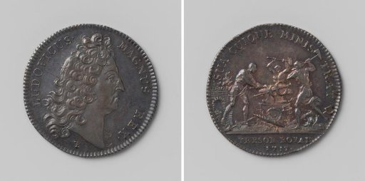 Beginning of the peace negotiations at Utrecht, medal struck by order of the royal treasury, in honor of Louis XIV, King of France