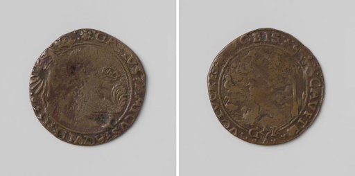 Treaty of Toledo between Charles V, Holy Roman Emperor, and Francis I, King of France, accounting token for Gerrit van Renoy, auditor of the Chamber of Accounts of Holland
