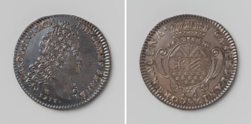 Charles VI, Holy Roman Emperor, commemorative medal struck by order of the bailiwick of Kortrijk