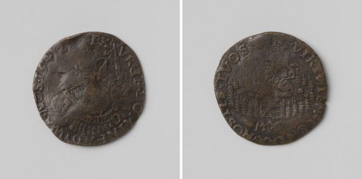 Charles V, Holy Roman Emperor, preparing for war against Maarten van Rossum, accounting medal for Mr. Claes van Essche, member of