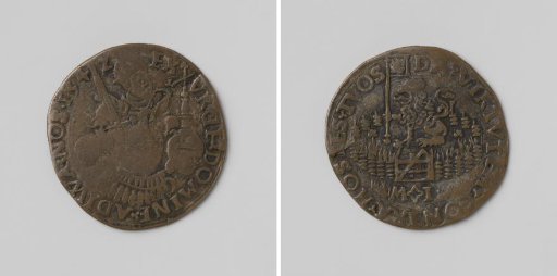 Charles V, Holy Roman Emperor, preparing for the war against Maarten van Rossum, accounting token for Mr. Jacob de Jonge, auditor of the Chamber of Accounts of Holland