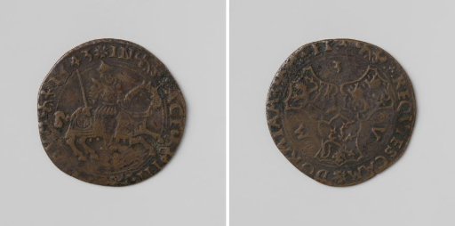 Treaty of Venlo between Willem II, Duke of Guelders, Cleves and Jülich, and Charles V, Holy Roman Emperor, counter stamp for Mr. Zeegher van Alveringhe, member of the Chamber of Accounts of Holland