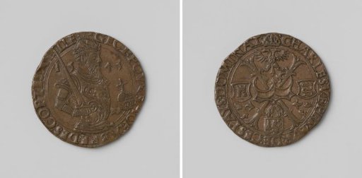 Anglo-French War, Medal of the Chamber of Accounts of Flanders at Lille, in Honor of Charles V, Holy Roman Emperor