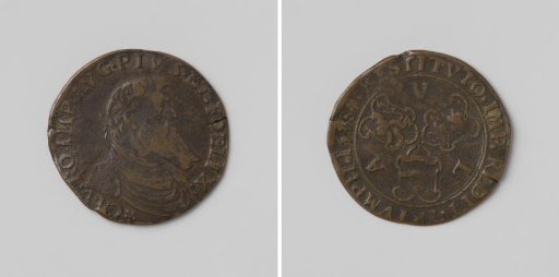 Restoration of peace in Germany on the Interim of Augsburg, accounting medal for Aelbrecht van Loo, auditor of the Court of Audit of Holland in The Hague