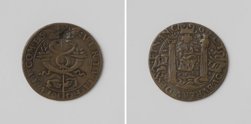 Return of Charles V, Holy Roman Emperor, to the Netherlands, accounting medal of the Council of Finance
