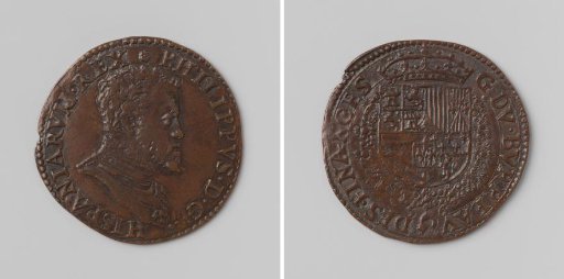 Philip II, King of Spain, accounting token of the Council of Finance