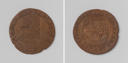 Philip II, King of Spain, accounting token of the Council of Finance