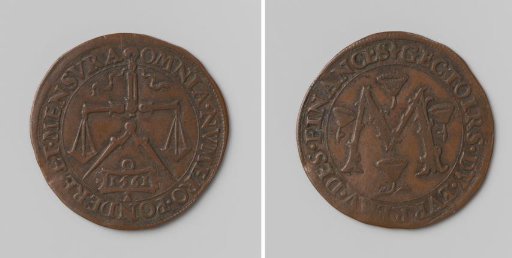 Margaret of Parma, Governor of the Netherlands, accounting token of the Council of Finance