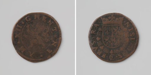 Francois-Hercule, Duke of Anjou, Count of Flanders, twelve-mijten coin struck in Ghent