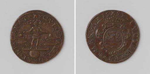 Allegorical representation, commemorative medal of the States of Zeeland