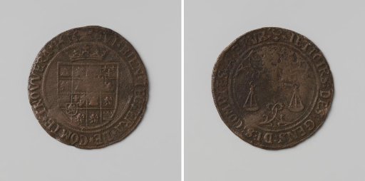 Landing of Charles I at Tazones in Spain, accounting medal of the Chamber of Accounts of Brabant in Brussels