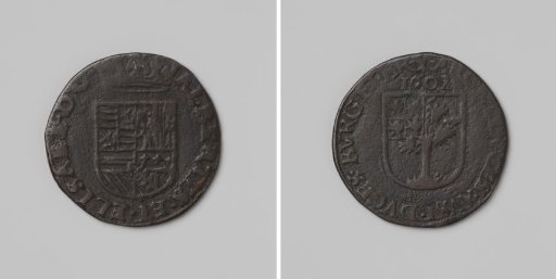 Maurice, Count of Nassau, breaks the siege of 's-Hertogenbosch, calculation medal in honor of Archdukes Albert and Isabella of Austria
