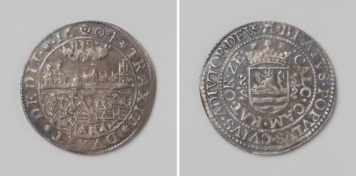 Capture of Sluis with harbor and fleet, accounting token of the Chamber of Accounts of Zeeland