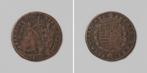 Hope for peace in the Spanish Netherlands, calculation medal of the Council of Finance