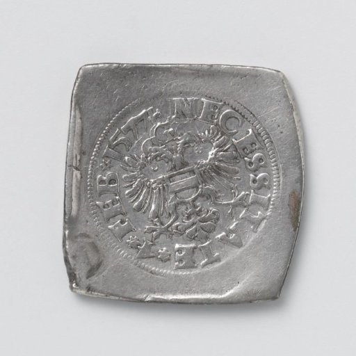 Half-king's daalder, emergency coin from Groningen, struck during the siege to pay arrears of wages to the garrison