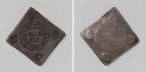 Two-Guilder (Counterfeit), Emergency Coin from Breda, Copy of a Coin Struck During the Siege