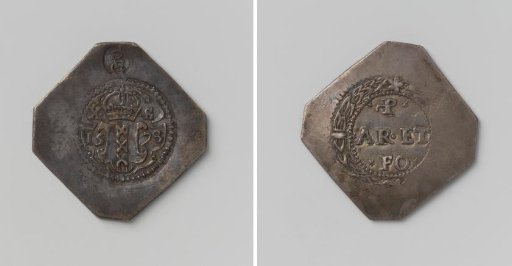 Ten stuiver, emergency coin from Amsterdam, struck during the siege from municipal silver