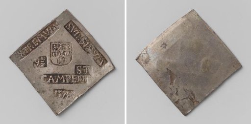 Nine and a Half Stivers, Emergency Coin from Kampen, Struck to Pay Arrears of Soldiers' Wages to the Garrison