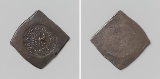 Quarter guilder, forged emergency coin from Deventer, struck during the siege