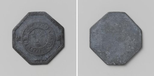 Five-stuiver, forged emergency coin from Cambrai, struck during the siege by the French defenders of the city