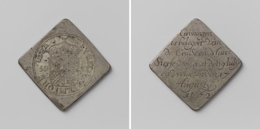 Daalder, emergency coin from Groningen, minted during the siege
