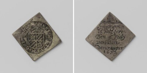 Quarter thaler, emergency coin from Groningen, struck during the siege