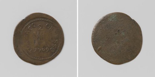 Double shilling, emergency coin from Tournai occupied by the Allies, struck by order of Marshal de Surville