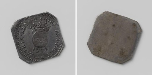 Twenty-five stuiver, emergency coin from Aire, captured by the allies, struck by order of Margrave Guebriant