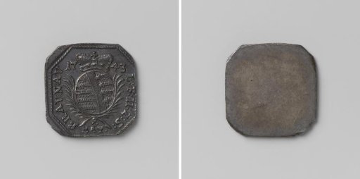 Eighth thaler (?), emergency coin from Braunau, struck during the siege by the Austrians