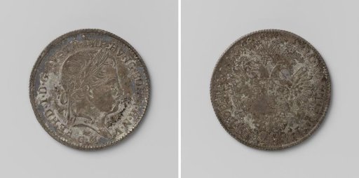 Twenty kreuzer, emergency coin from Mantua, struck by General Gorkowski in honor of Ferdinand I, Emperor of Austria, during the siege