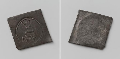 Six stuiver (counterfeit), siege coin from Schoonhoven, forgery of a siege coin from the siege