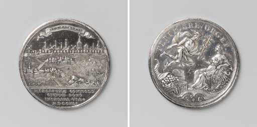 's-Hertogenbosch, council medal on the construction of the stone road from 's-Hertogenbosch to Eindhoven