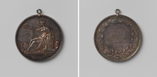 Drawing school in Ghent, medal awarded to the pupil J. Steyaert