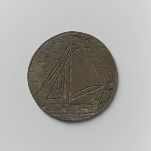 Oar, Pier, and Boatmen's Guild of Amsterdam, Guild Medal by Gerrit Kempen, Mooring at Kalkmarkt