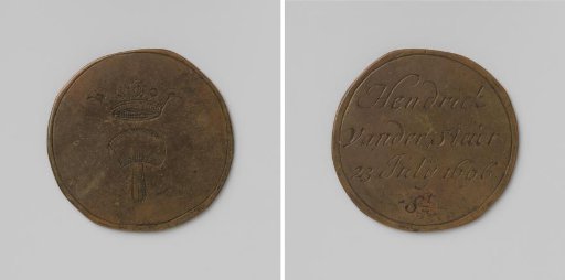 Masons', Stonemasons', Slate Roofers', Plumbers' and Pump Makers' Guild of Amsterdam, guild medal by Hendrick van der Steur, stonemason