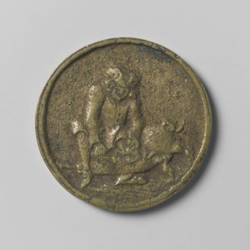 Spek- en varkensslagersgilde of Amsterdam, guild medal by Paulus Habel