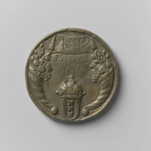 Collegium Medicum in Amsterdam, entrance medal for the hortus medicus for Pieter de Wolf