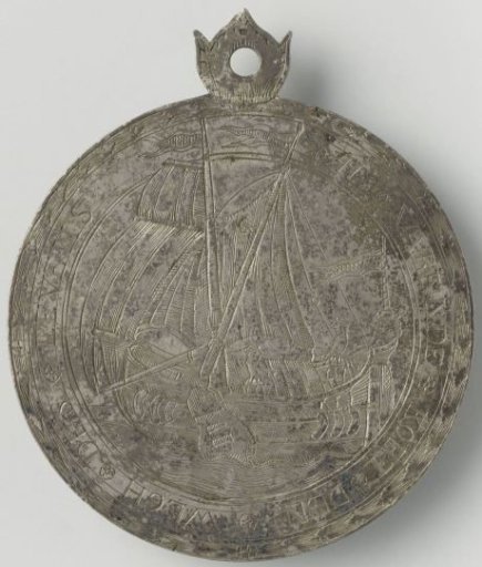 Shipowners' Guild of 's-Hertogenbosch, guild medal presented by the guild to the senior dean Willem Cornelis Ackerdyck
