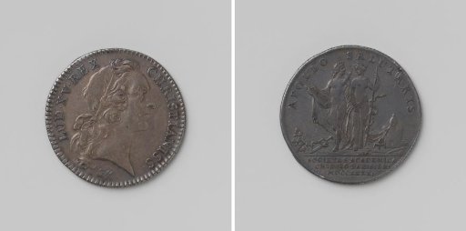 Louis XV, King of France, medal struck on behalf of the Societe academique de Chirurgie in Paris