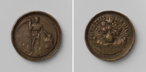 Collegium Medicum in Amsterdam, admission medal for the hortus medicus of Theod. van den Burgh