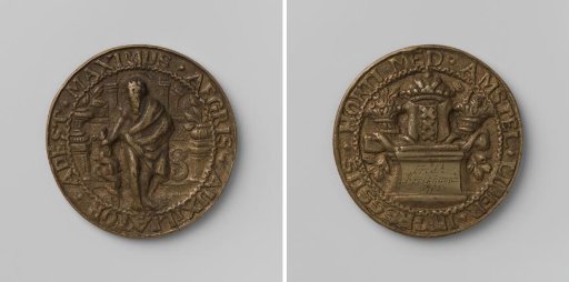 Collegium Medicum in Amsterdam, entrance medal for the hortus medicus of Frederik Broekhuijsen
