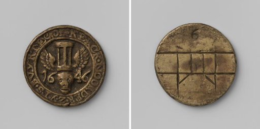 Neighborhood of the North Church in The Hague, funeral medal with no. 6